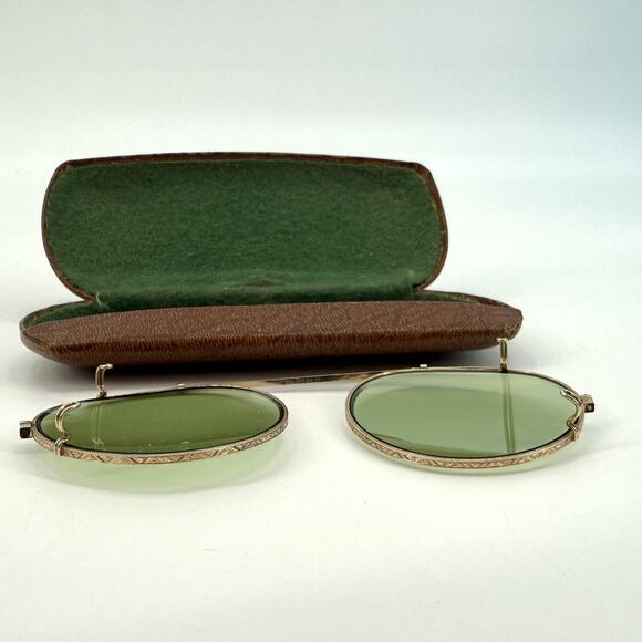 Vintage Ray Ban Bausch & Lomb 1/10 12K GF B&L Clip-on Sunglasses w/ Case - Picture 6 of 14